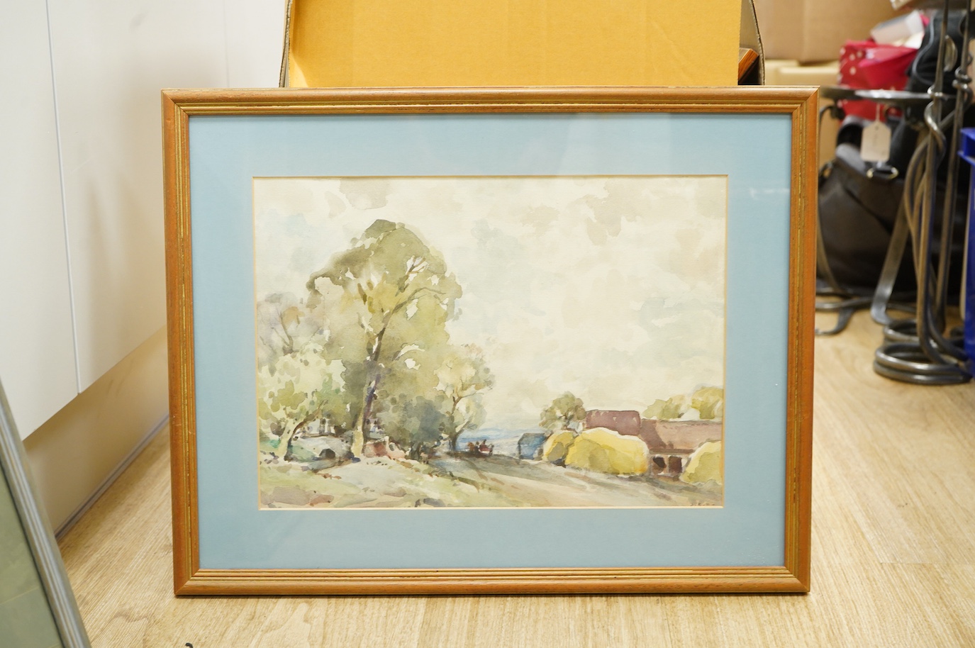 John Brown Harrison (1876-1958), Yorkshire Dales villages and landscapes, seven watercolours, largest 27 x 37cm